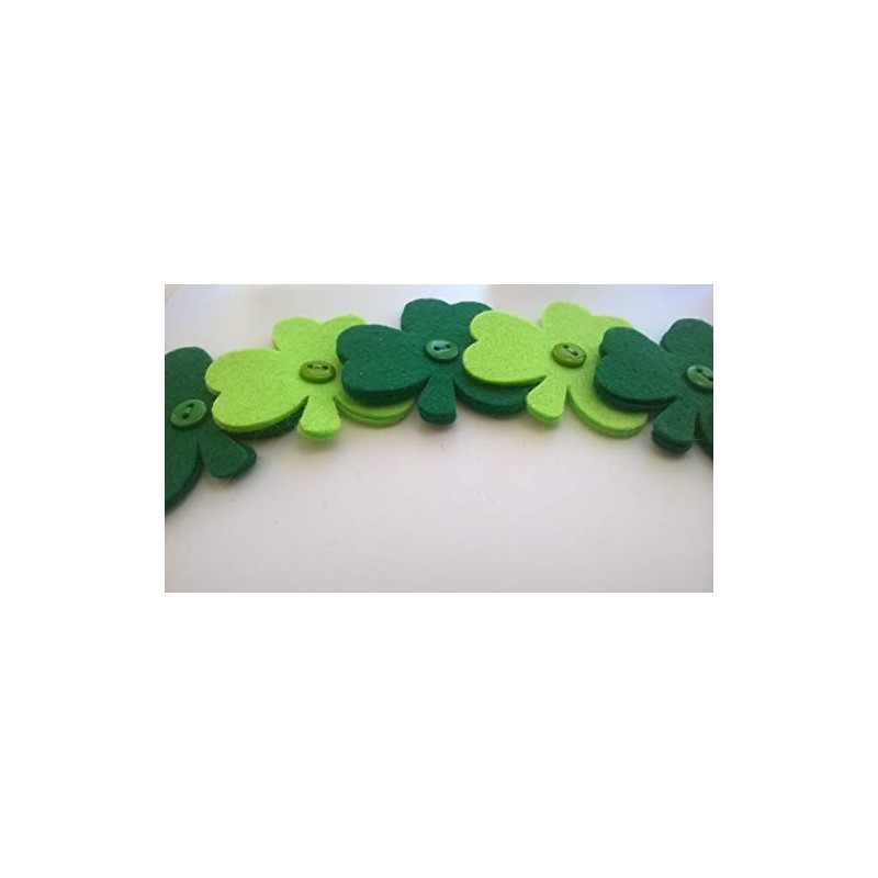 Fab Felt Crafts 6 Green Shamrock Embellishments, Ready to Use
