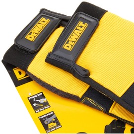 DEWALT Men's - Synthetic Padded Leather Palm Gloves Large, Black/Yellow, L Pack of 2 UK