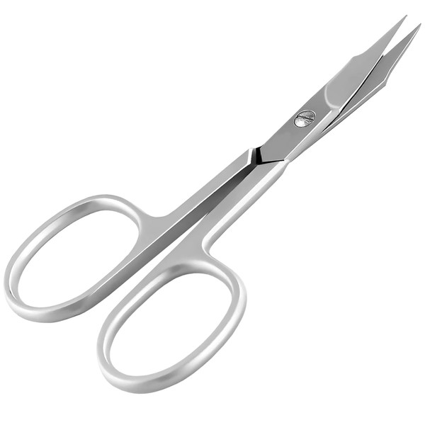 Curved Nail Scissors, Stainless Steel Manicure Scissors, Small Eyebrow –