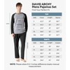 DAVID ARCHY Men's Pyjamas Sets, Cotton Mens Pjs Nightwear Loungewear