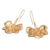 Elegant Bohemian 14k Gold Flower Floral Dangle Drop Earrings Cute