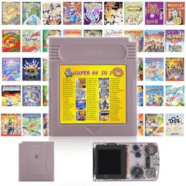 【2025 Newest】 66 in 1 Super Combo GBC Game Cartridge, Retro Video Game Card Compatible with GBC Game Console