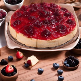 Andy Anand Luxurious Gluten-Free Strawberry Cheesecake, 9" Freshly Baked with Real California Cream Cheese, No Preservatives, Exquisite Taste (3.4 lbs)