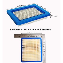 ZLKSKER Lawn Mower Air Filters Replacement for 491588S B&S 491588 493537 493537S 399959, Flat Air Cleaner Compatible with TB110 TB130 TB210 TB230 (1)