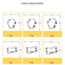 Cookie Cutters Paws Bows Set of 6 Stainless Steel Cookie Cutters Dog Claws Bone Mold Mold Baking Baking Supplies