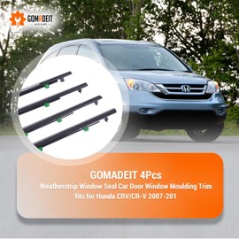 GOMADEIT Car Door Seal Weather Stripping Window Moulding Trim fits for Honda CRV/CR-V 2007-2011 Replace#72410-SWA-A01, 72450-SWA-A01, 72910-SWA-A01, 72950-SWA-A01