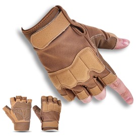 POONWEI Weight Lifting Gloves, Gym Gloves for Men and Women, Full Palm Protection Gym Gloves for Sports, Weightlifting, Training, Cycling, Pull-Ups, Rowing, and Mountaineering (Desert, Large)