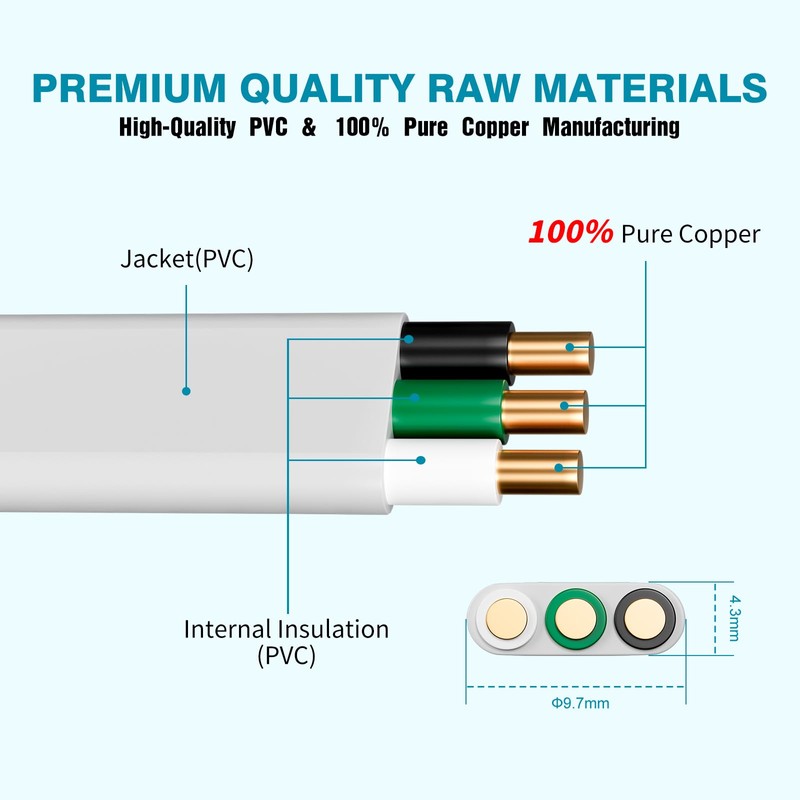 LUCKY TL 14/2 NM-B Wire with Ground, 100FT, 14 AWG