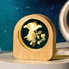 LED Galaxy Crystal Ball with Wooden Base for Home Decor