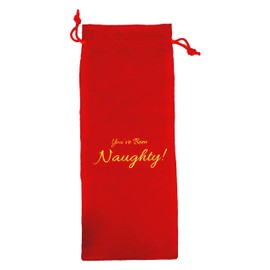 K-Kraft Christmas You've Been Naughty Velvet Stocking Gift Bags (Bulk 12-Pack Naughty Bags)