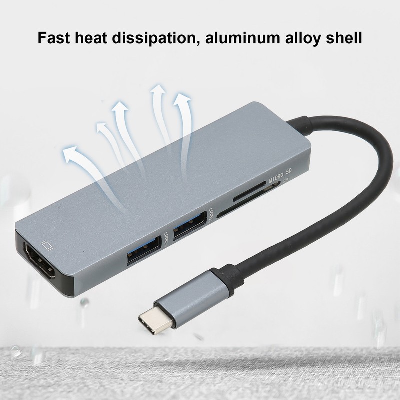 5 in 1 USB C Hub 5Gbps Transfer Ultra HD