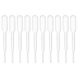 PATIKIL Disposable Transfer Pipettes, 100pcs 0.2ml LDPE Polyethylene Plastic Pipette for Transfer Liquid for Lab, Chemistry, Clear