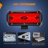 Nilight 6.5" LED Light Pod Red Triple Row 2PCS 120W
