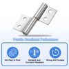 uxcell 2Pcs 2" x 1-1/2" (LxW) 304 Stainless Steel Weldable