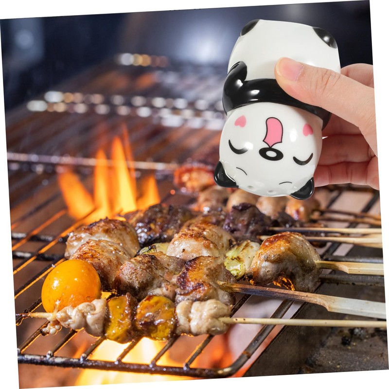 SHOWERORO Small Pepper Shaker Kitchen Salt Jar Ceramic Seasoning Bottle