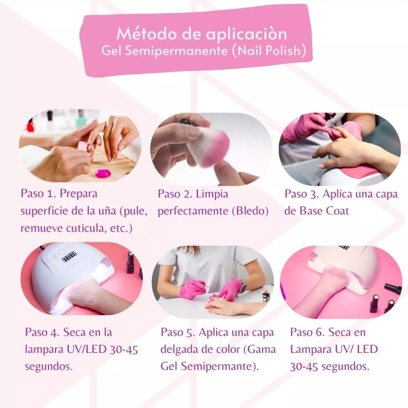 Gelis Gel Semipermanente 3 Pasos Color Blanco 8 Ml Uñas