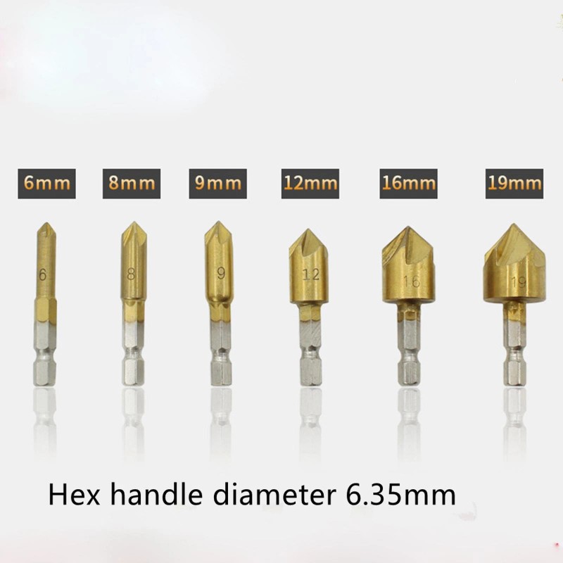 Unbranded New Countersink Tool Bit Set 1/4'' Hex Shank Counter