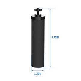 GVRGO Water Filter Replacement for Berkey, Black Activated Carbon Filters Purification Elements, Compatible with Berkey BB9-2, PF-2 Gravity Water Filter System 1 Pack