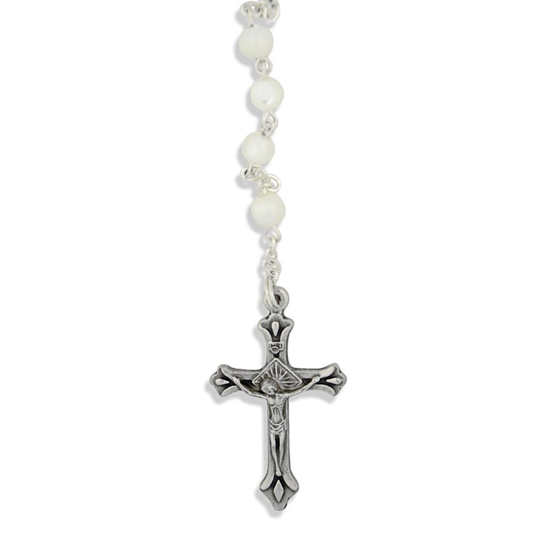 Vatican Imports Mother of Pearl First Communion Rosary