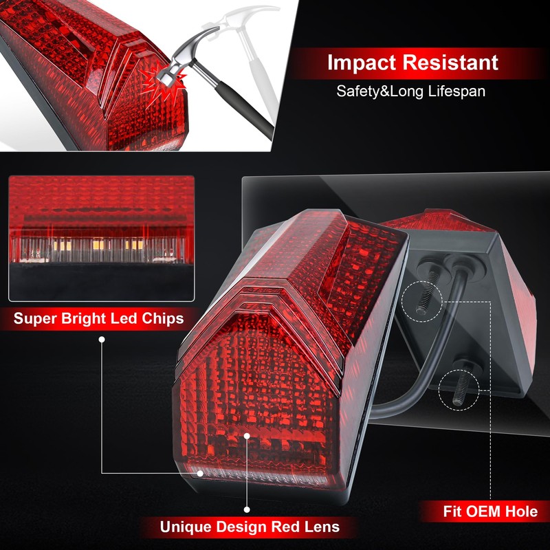 MOVOTOR LED Tail Light 500% Bright Rear Brake Light with
