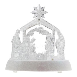 PMS LIGHT UP SINGING ACRYLIC NATIVITY IN COLOUR TRY ME BOX