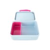 ergobag Lunch Box with Divider, BPA-Free, Dishwasher Safe, Bubbles, Light