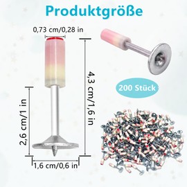 Pack of 200 Nails for Nail Gun, 7.3 mm Mini Nails for Ceilings, Round Nails for Nail Guns, Suitable for Nail Guns, Wire Coverers, Fixed Installation and Repairs