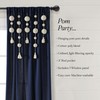 Lush Decor Boho Pom Pom Tassel Linen Window Curtain Panel