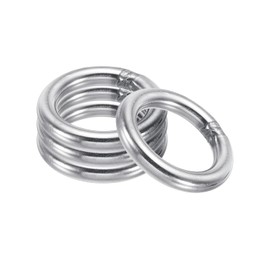 PATIKIL 34mm Metal Tórica Junta, 4 Paquete 304 Inoxidable Acero Redondos Anillos para Herraje Bolsos Cinturones Colgantes Cestas Bricolaje Artesanía Suministros