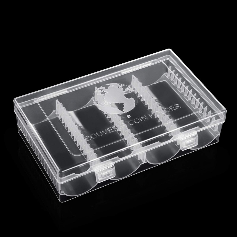 MUDOR 41 mm Coin Holder, 60 Pieces Silver Dollar Capsules