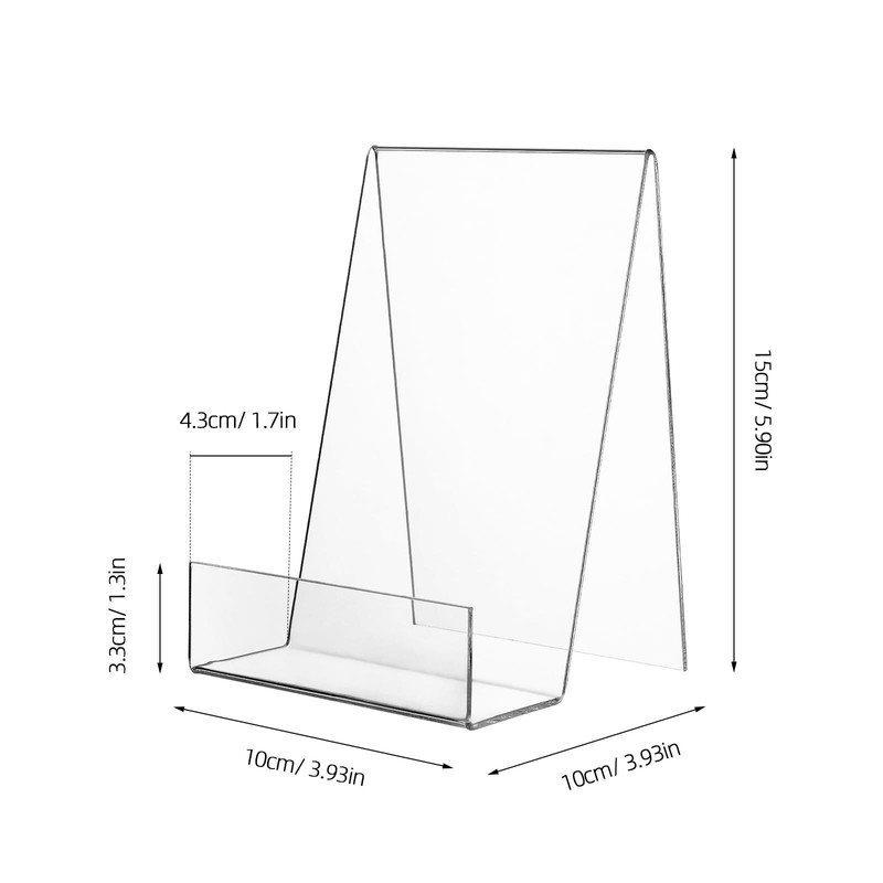 POPETPOP Bookends No Tumbling Bookends Book Dividers Transparent Acrylic Book