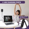 Geevon Digital Atomic Alarm Clocks for Bedrooms, Color VA Display