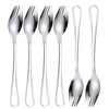 Metal Spork Reusable Sporks,6-Pack Food-grade Stainless Steel Sporks, 7.28 Inches