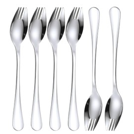 Metal Spork Reusable Sporks,6-Pack Food-grade Stainless Steel Sporks, 7.28 Inches Long Handle Salad Forks For Dessert, Fruit Appetizer Dessert Salad Flatware Set