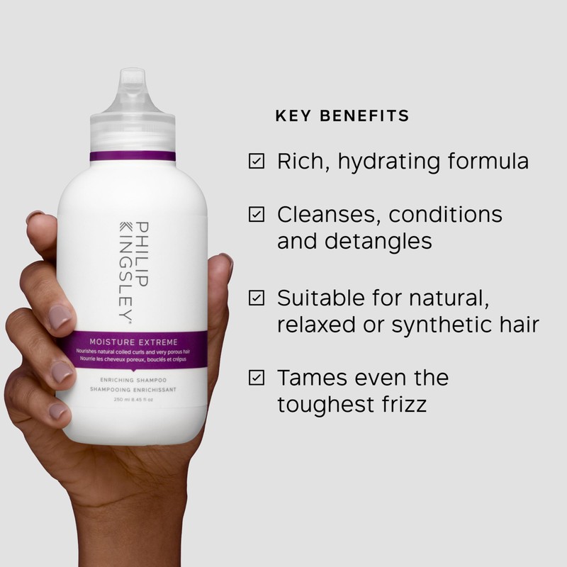 Philip Kingsley Moisture Extremely Enriching Shampoo for Curly, Dry, Damaged