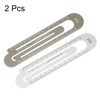 sourcing map Ruler 12 cm Metric Bookmark Clip Ruler Metal