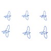100pcs Blue Birds Paper Clips Creatively Cute Plated Metal Bookmark