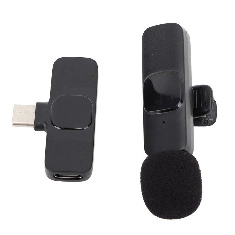 Wireless Lavalier Microphone Noise Cancelling 360° Sound 20m Range Professional