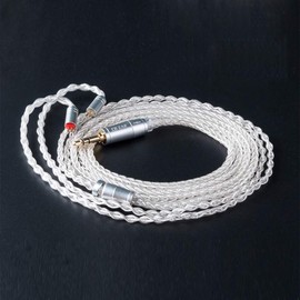 KBEAR 8 Core Upgrade 2 Pin Earphone Cable, HiFi in Ear Monitor Replacement TRS Cable Silver Plated Copper Extension Cable with 0.78mm 2 Pin for AS10 ZS10 ZST ZS6 C10 TRN V80 X6 (2 PIN 3.5mm)…