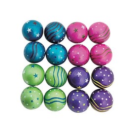 Fun Express - Jumbo Metallic Star Handballs (2dz) - Toys - Balls - Misc Balls - 24 Pieces