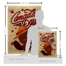 Ornament Collection Dominion Day Burlap Garden House Flag Set Canada Canadian Territories Region Country Particular Area Decoration Banner Small Yard Gift Double-Sided, Made in USA