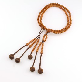 beirunde Brown Wood Beads Japanese SGI Soka Gakkai Juzu Nichiren Buddhism Prayer Beads