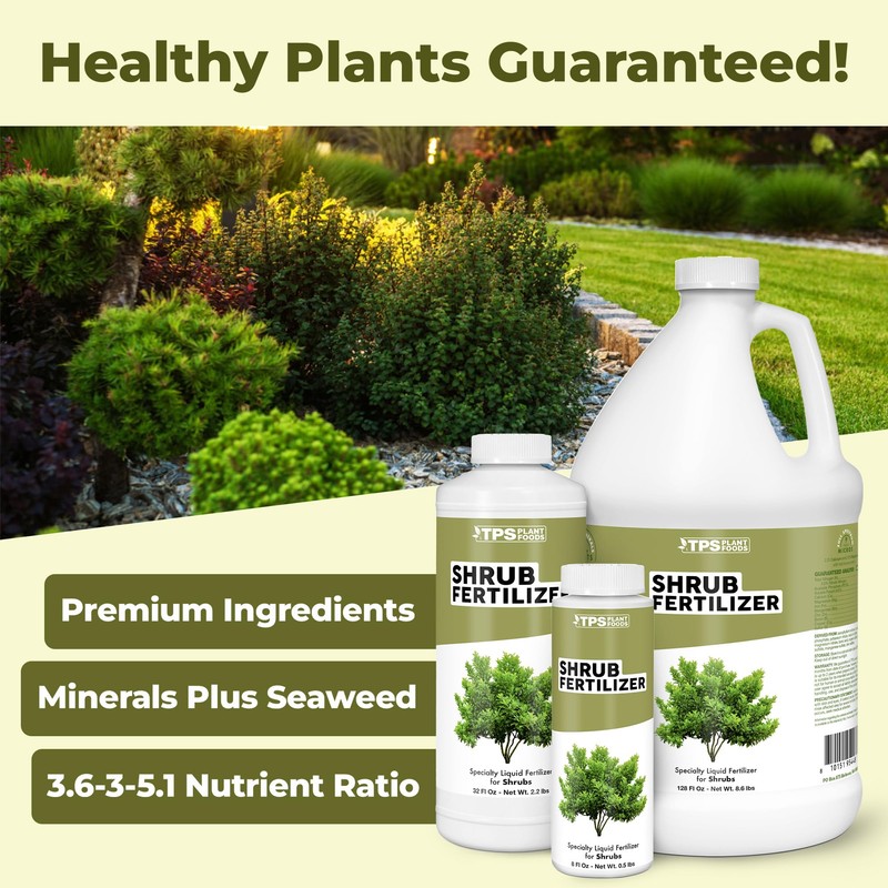 Shrub Fertilizer, Complete Liquid Shrub Plant Food, 8 oz (250mL)