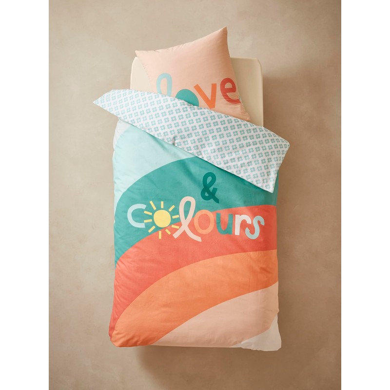 VERTBAUDET Boho Children's Bed Linen Set, Oeko-Tex, Multicoloured, 140 x