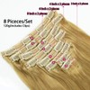 Unipearl Straight Clip-In Real Hair Extensions, 50 cm / 20