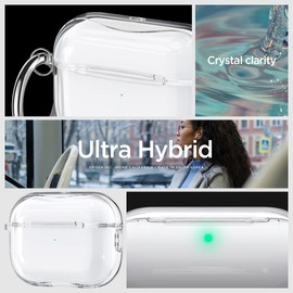 Spigen Ultra Hybrid Hülle Case Kompatibel mit AirPods Pro 2. Generation (2023/2022) - Transparent