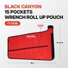 BLACK CANYON Wrench Pouch, Wrench Pouch Roll Up, 15 Pockets,