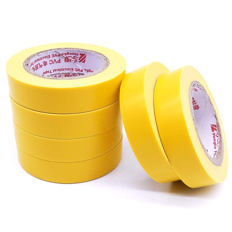 Maveek Electrical Tape 0.6 Inch 15M Yellow Electrical Insulation Tape,
