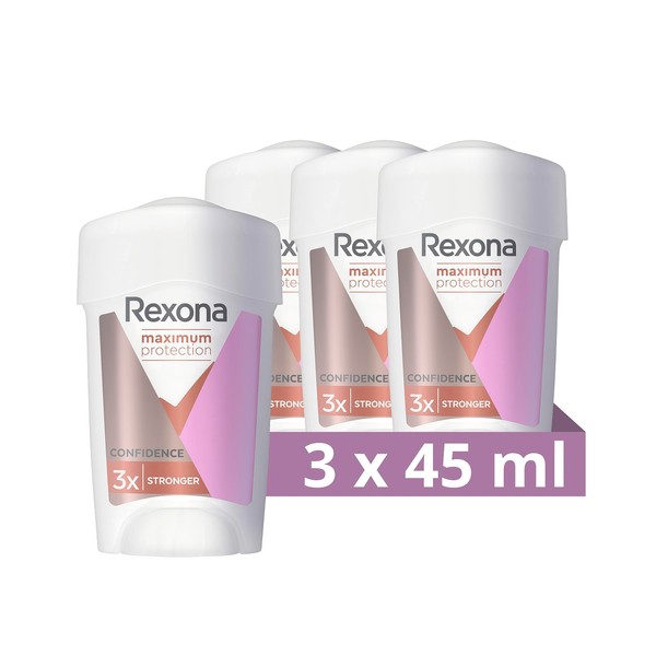 Rexona Déodorant Stick Anti-Transpirant Confidence 96H 45ml - Pack de 3