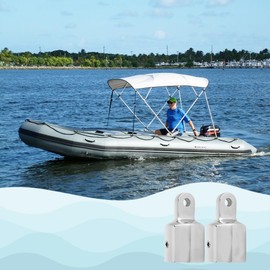 Msiud Bimini Top Cap Fittings, Eye End Caps, 316 Stainless Steel, External Round Pipes, Boat Canopy Hardware, Fits 7/8" or 1" Round Pipes (Inner Dia:22